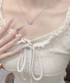 Luminous Dream Purple Butterfly Necklace
