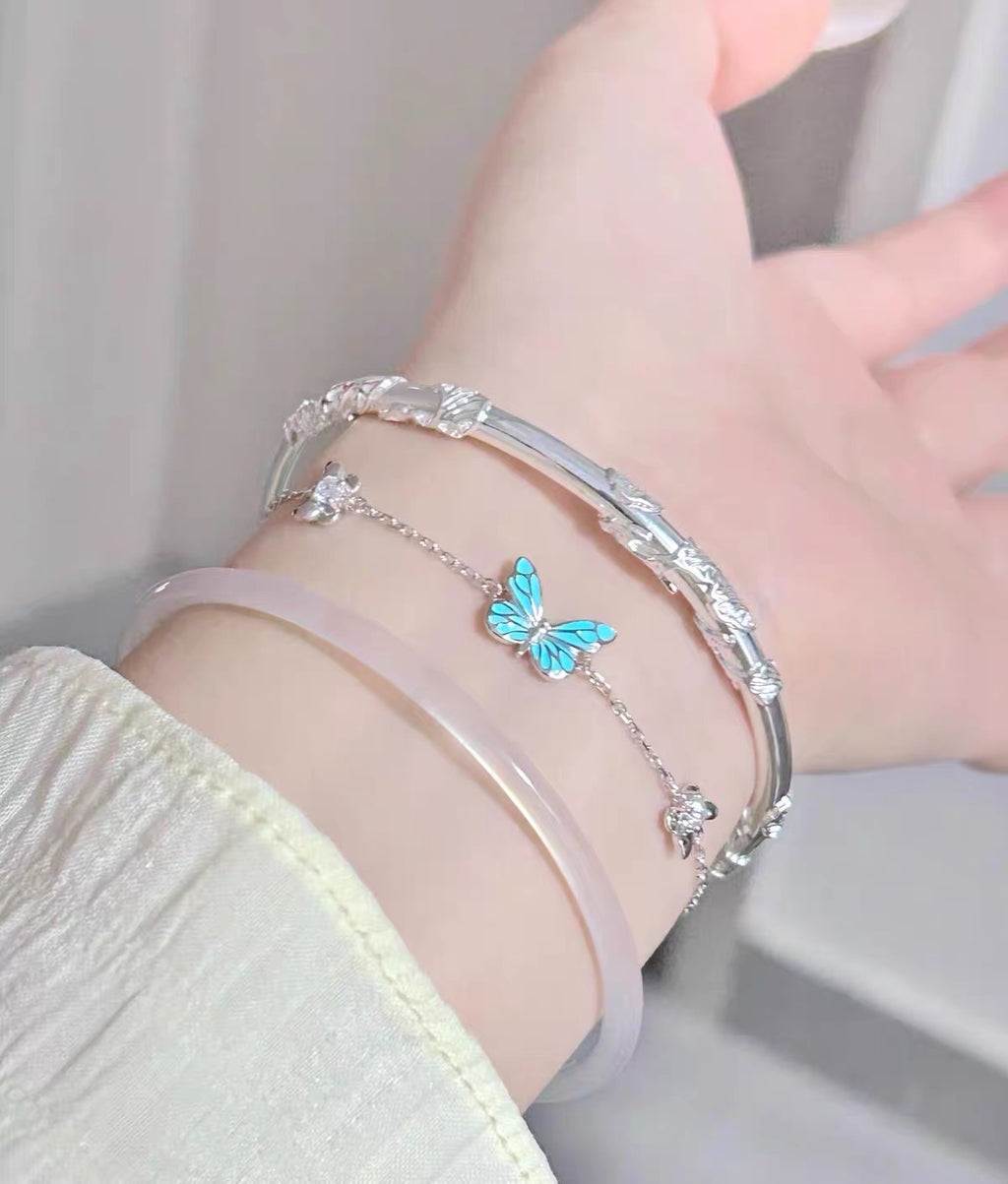 Luminous Dream Blue Butterfly Bracelet