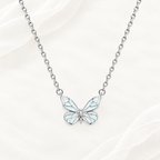 Luminous Dream Blue Butterfly Necklace