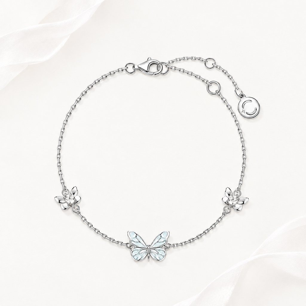Luminous Dream Blue Butterfly Bracelet
